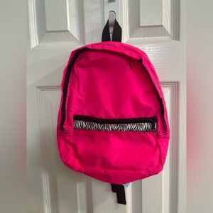 Oh Mint hot Pink small Backpack With zebra print trim  new with tags